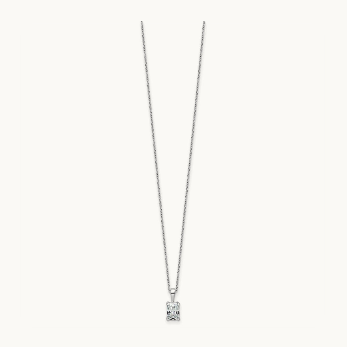Radiant Pendant Necklace, 0.50-2.00 ct tw Lab-Grown Diamond — 3/4 ct, 14K White Gold