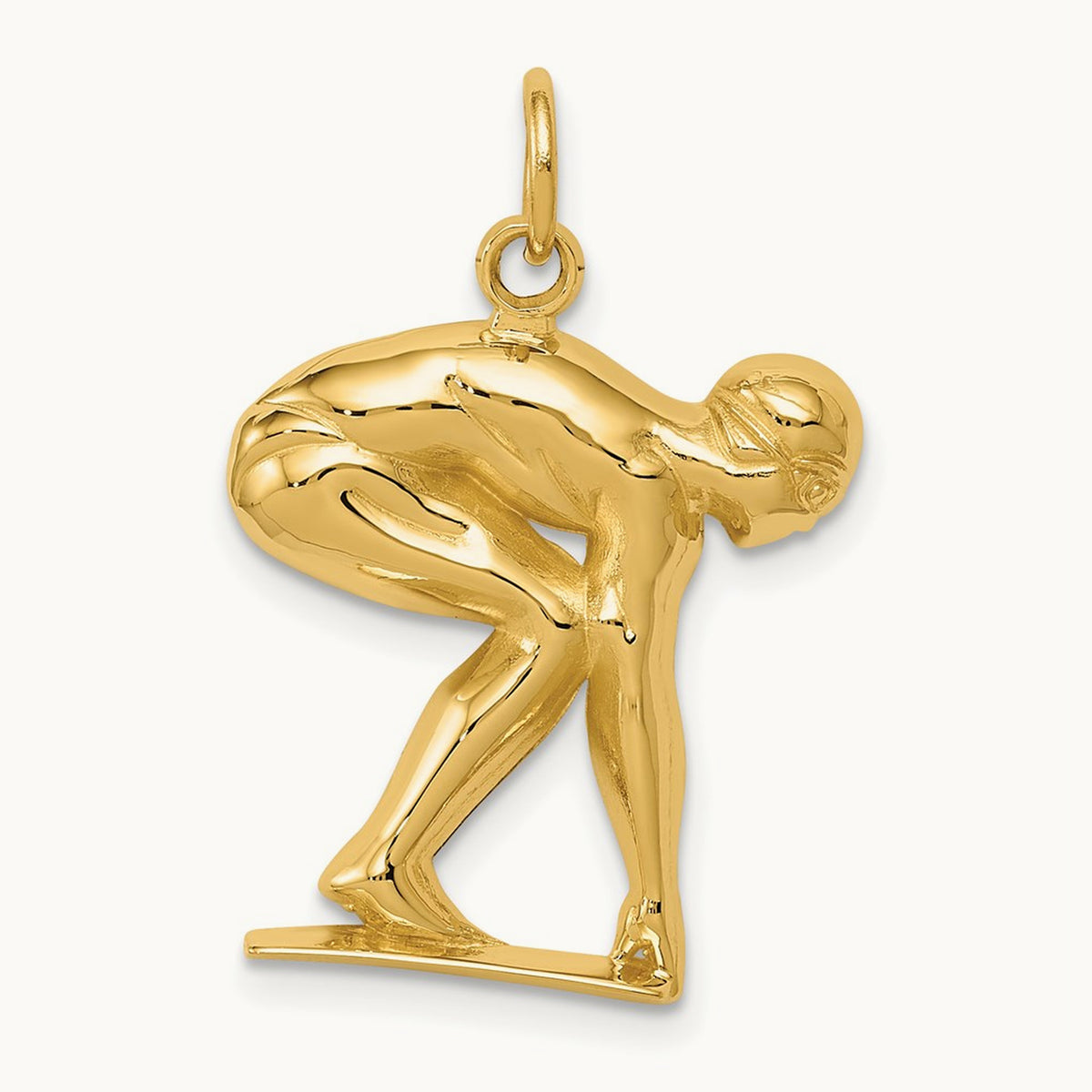 Swimmer/Diver Charm, 14K