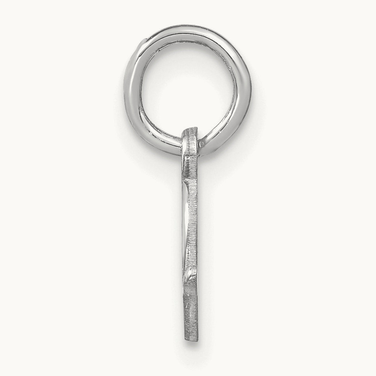 Upper case Initial Charm — 14K White Gold, D