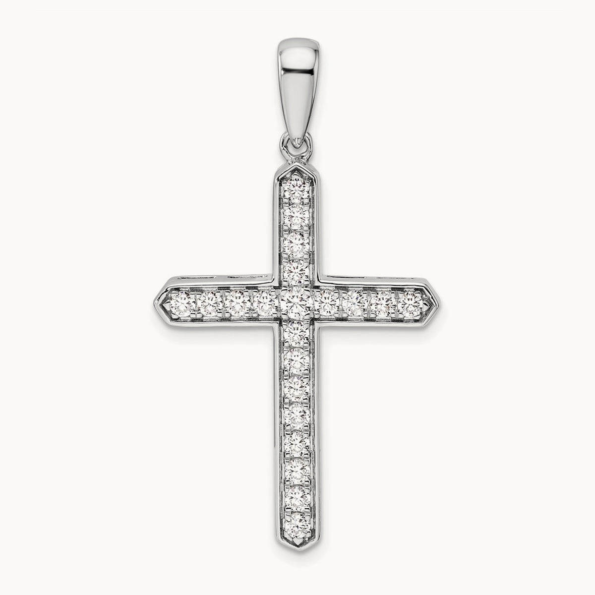 Cross Pendant, 0.75 ct tw Lab-Grown Diamond