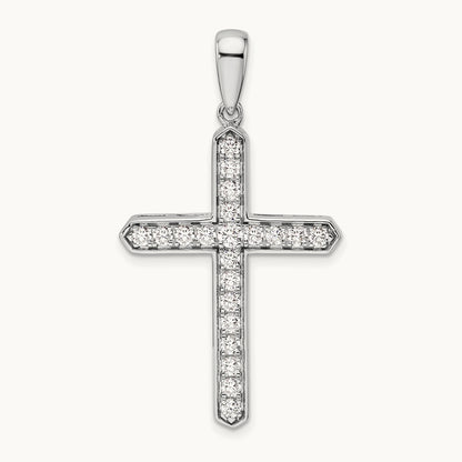 Cross Pendant, 0.75 ct tw Lab-Grown Diamond