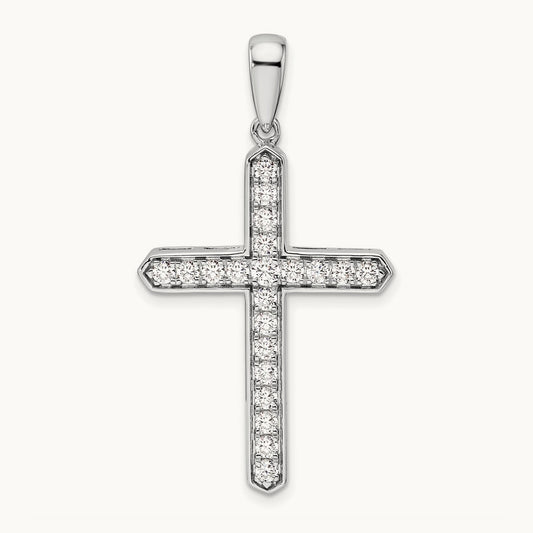 Cross Pendant, 0.75 ct tw Lab-Grown Diamond