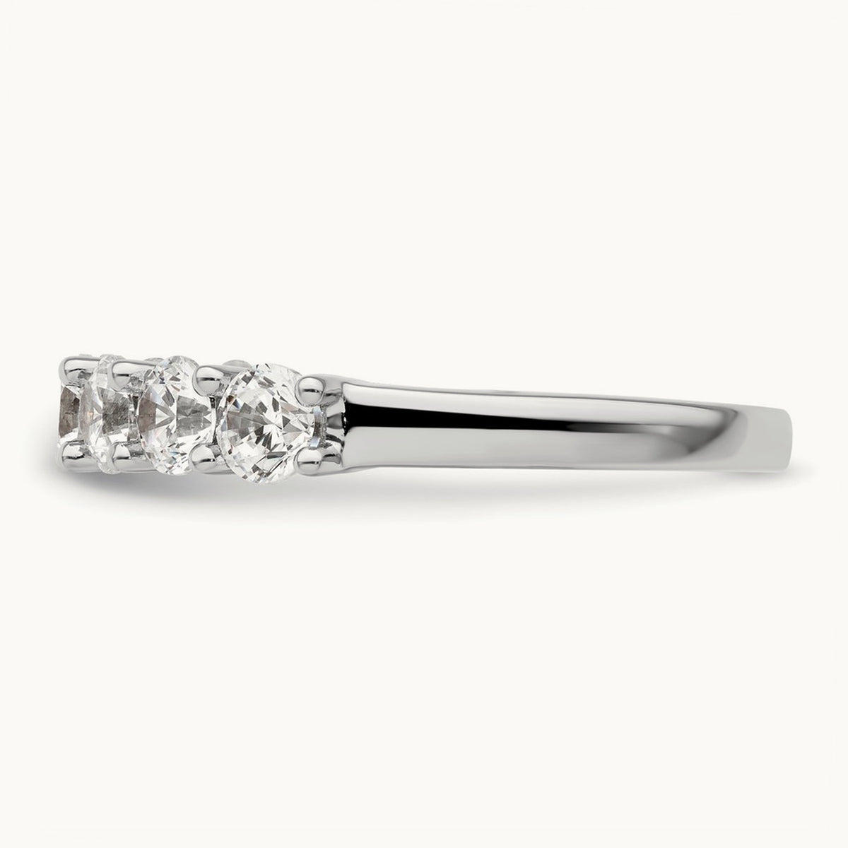 7-Stone Diamond Band, 14K White Gold