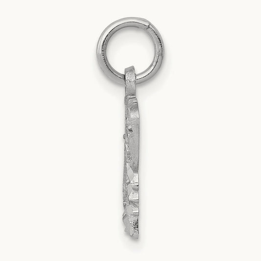 Butterfly Charm, 14K White Gold