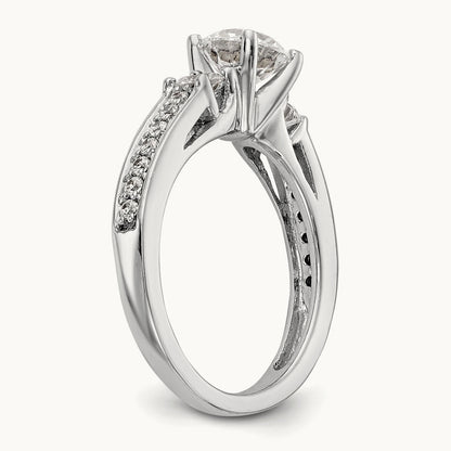 3-Stone Peg Set Engagement Ring Mounting