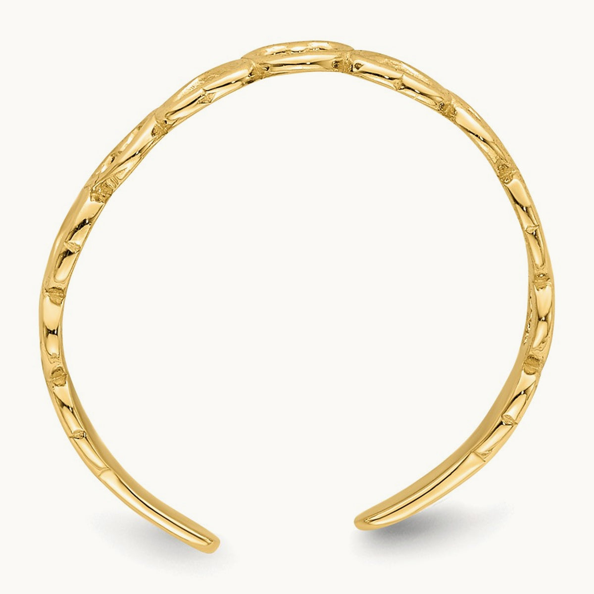 Adjustable Heart Toe Ring, 14K