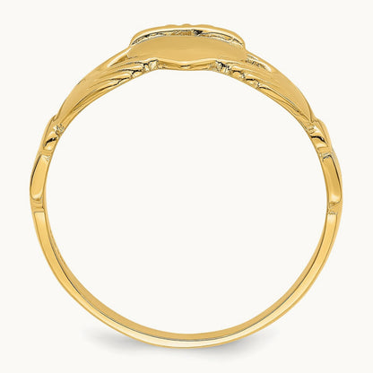 Polished Claddagh Ring (Size 9), 14K
