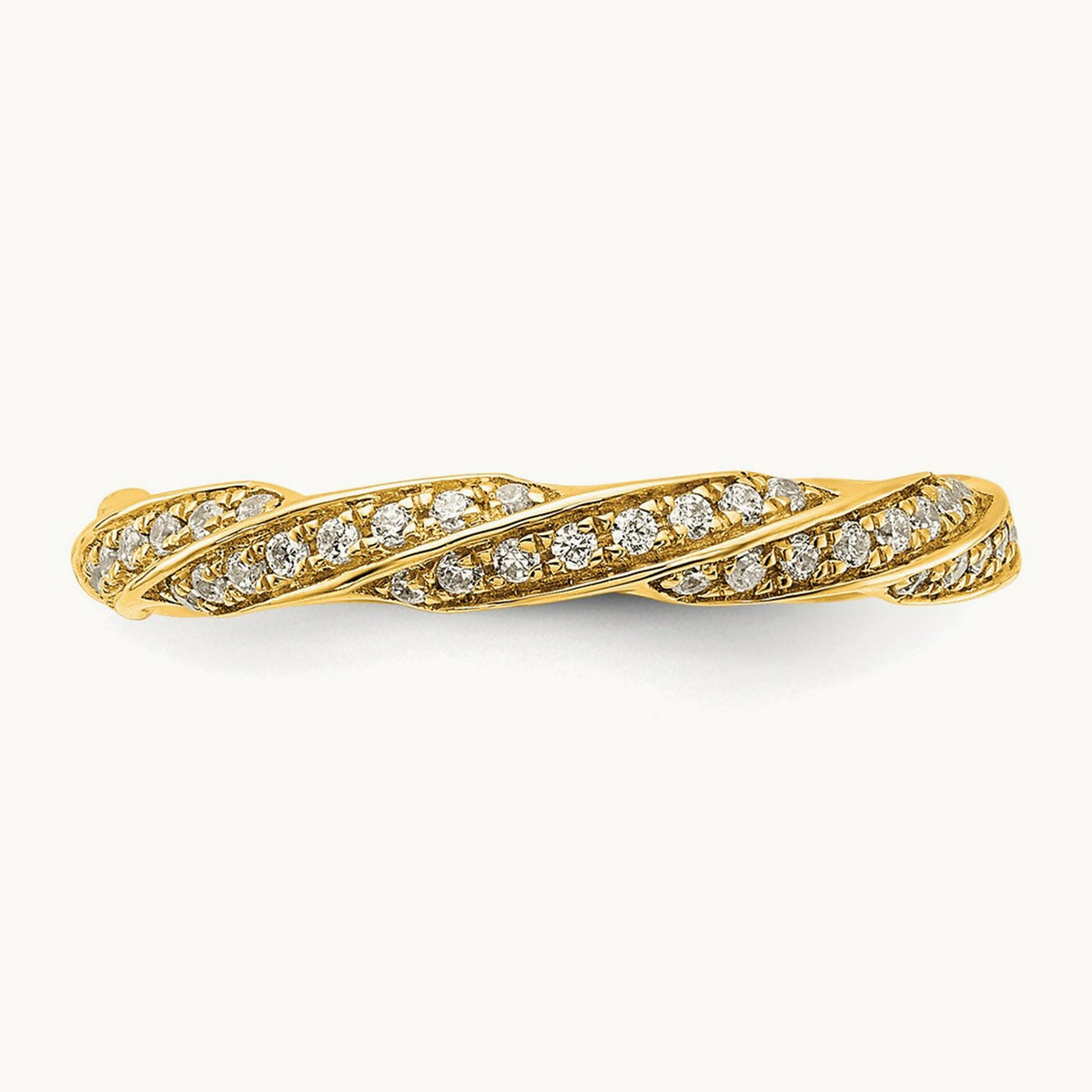 Complete Twisted Diamond Wedding Band, 14K