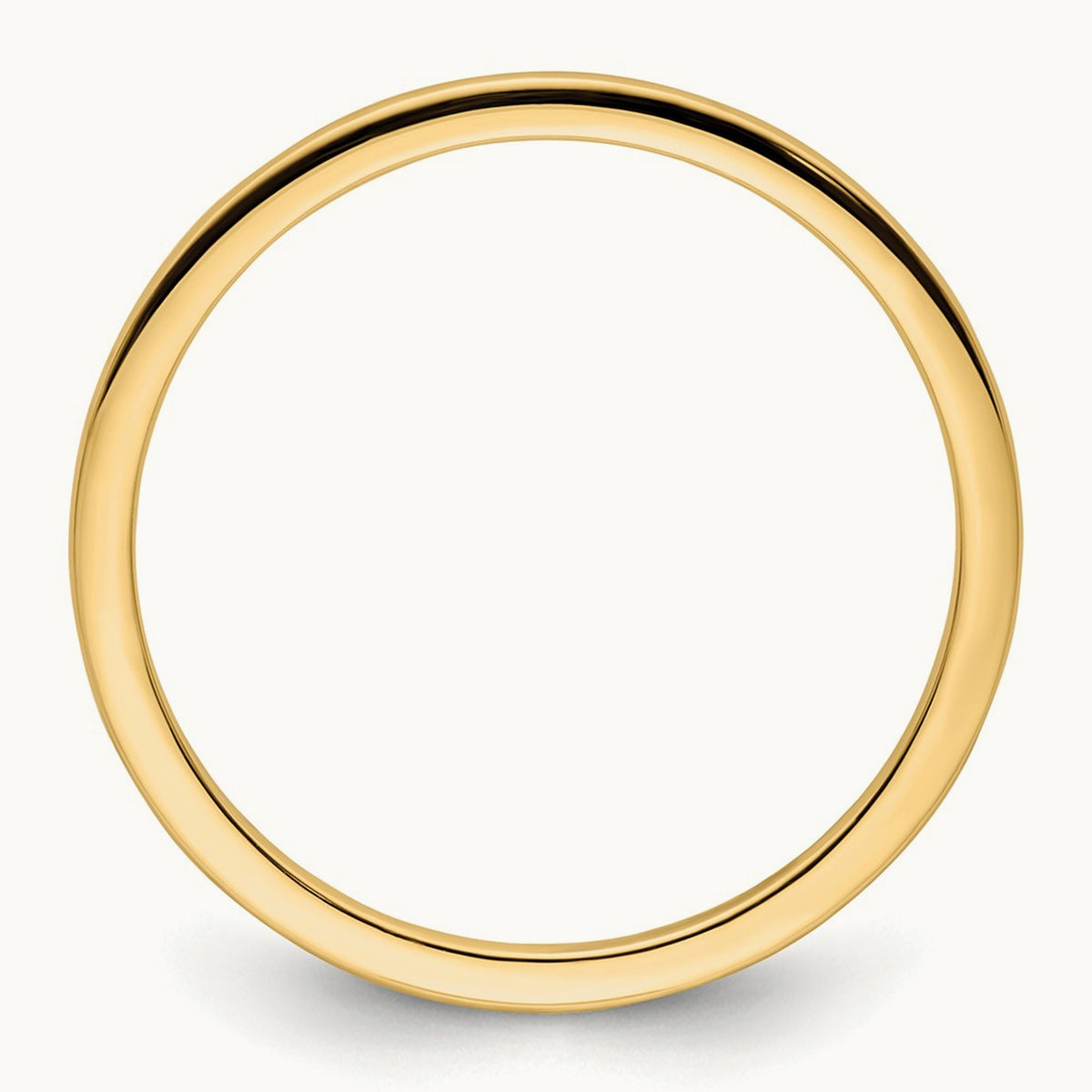 Half Round Stackable Band — 10K Yellow Gold