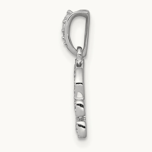 Diamond Libra Zodiac Pendant, 14K White Gold