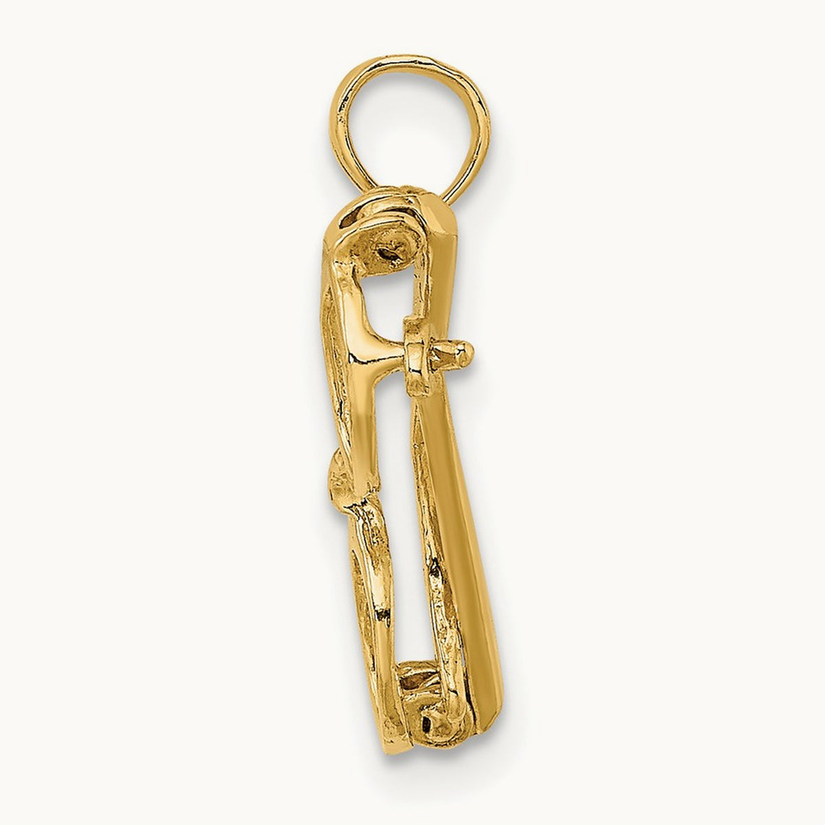 3-D Moveable Glasses Charm — 14K Yellow Gold