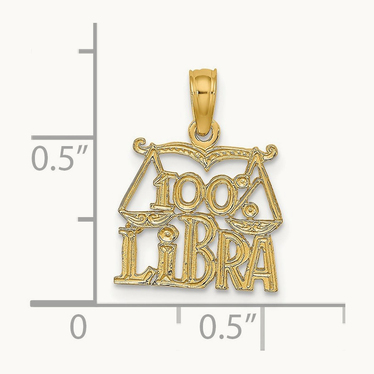 100% LIBRA Zodiac Charm, 14K