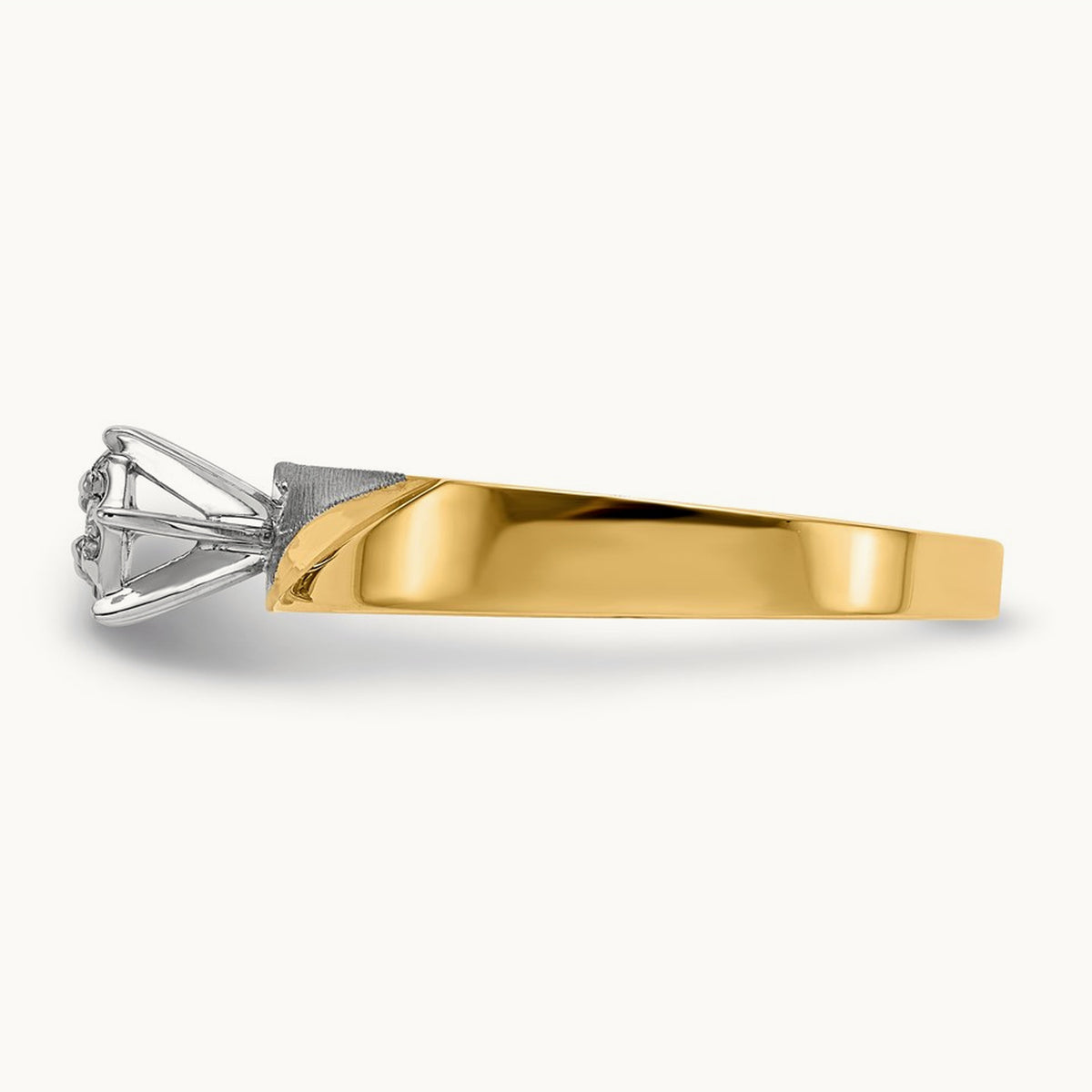 AA Quality Trio Complete Engagement Ring, 14K