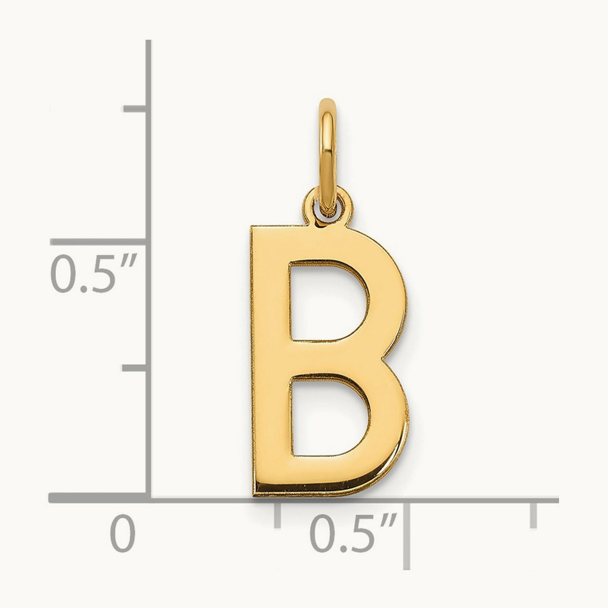 Initial Pendant, 14K Yellow Gold