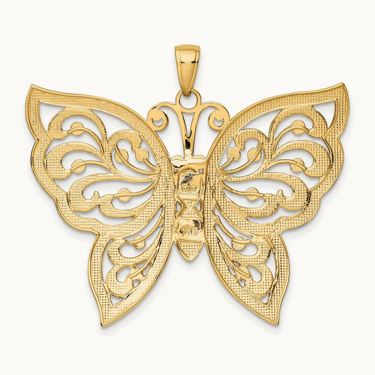 w/ Diamond-cut Butterfly Pendant — photo set