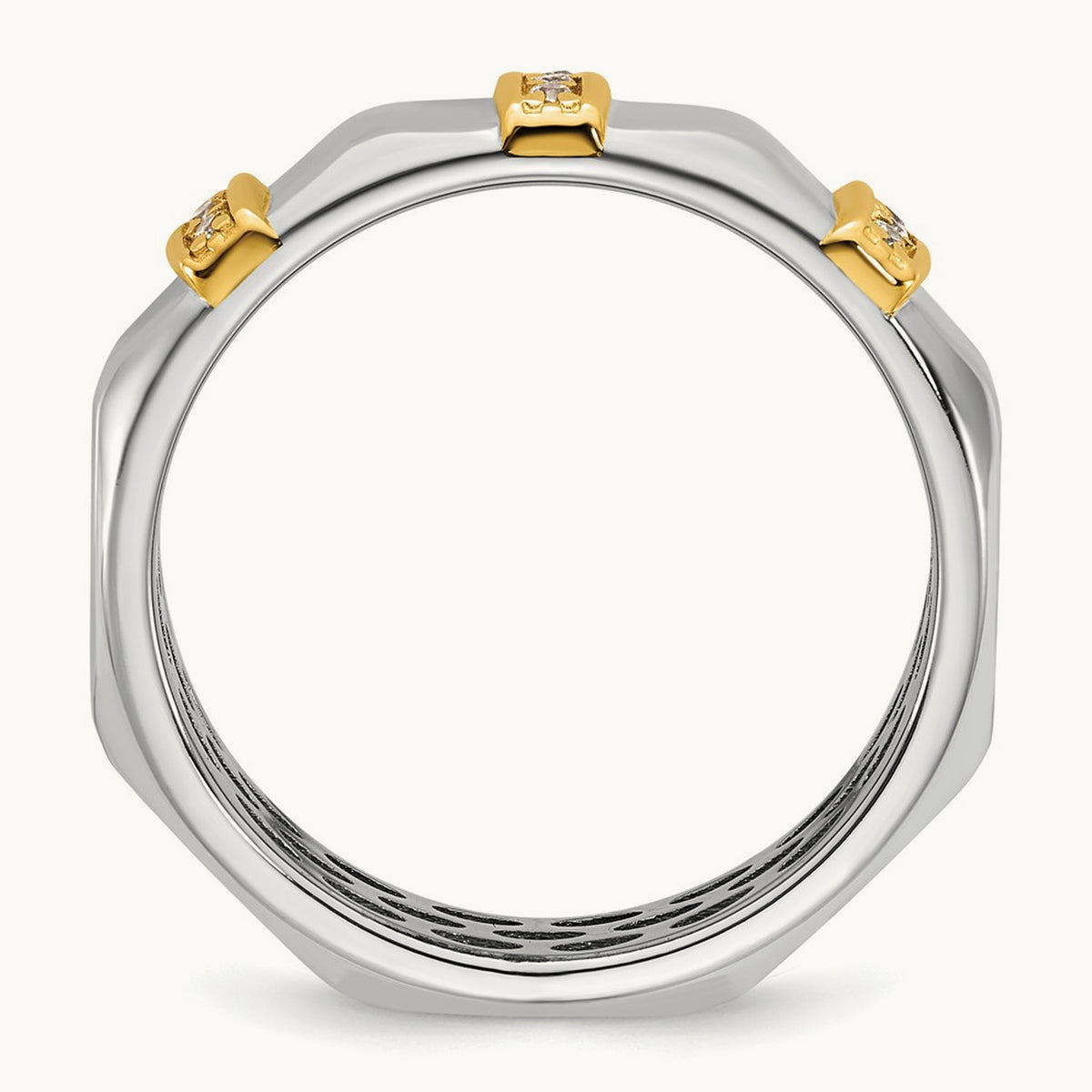 14ktt IB Goodman Mens Satin Complete 1/15ct Diamond Ring