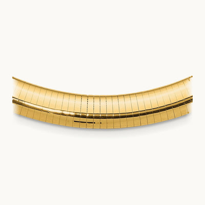 Domed Omega Necklace — 14K Yellow Gold, 16mm, 10mm
