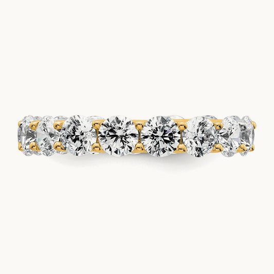 Round Eternity Band, 3.75-4.75 ct tw Lab-Grown Diamond — 3 7/8 ct, 14K Yellow Gold