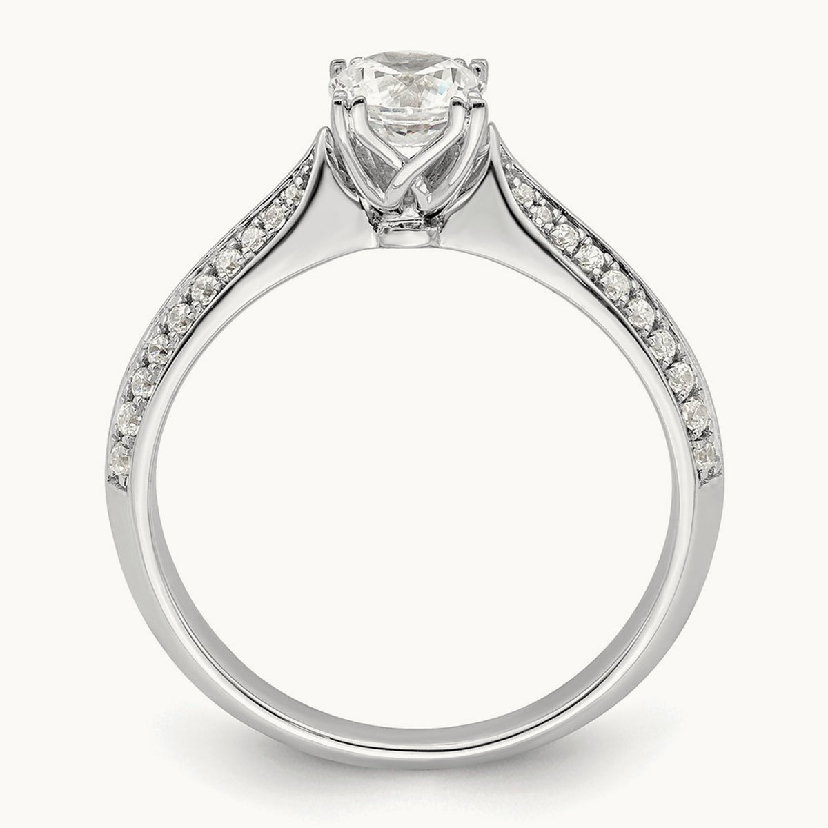 Round Semi-Mount Engagement Ring — 1/2 ct, 7