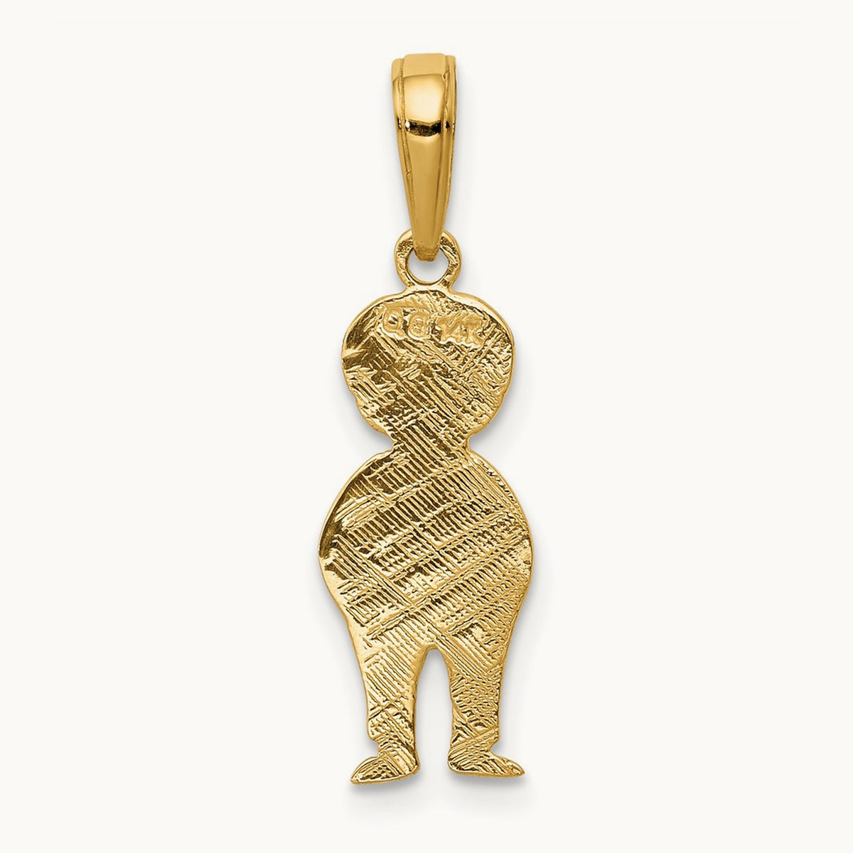 Boy with Hands in Pocket Pendant, 14K
