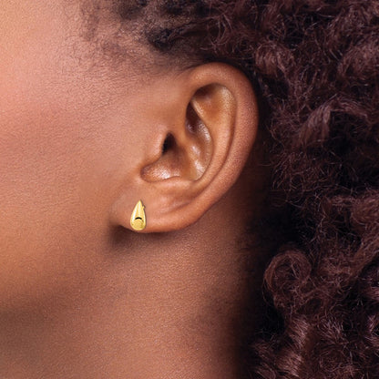 Polished Teardrop Post Earrings — photo set
