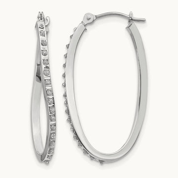 WG Diamond Fascination Diamond Dust/Accent Twist Hoop Earrings, 14K