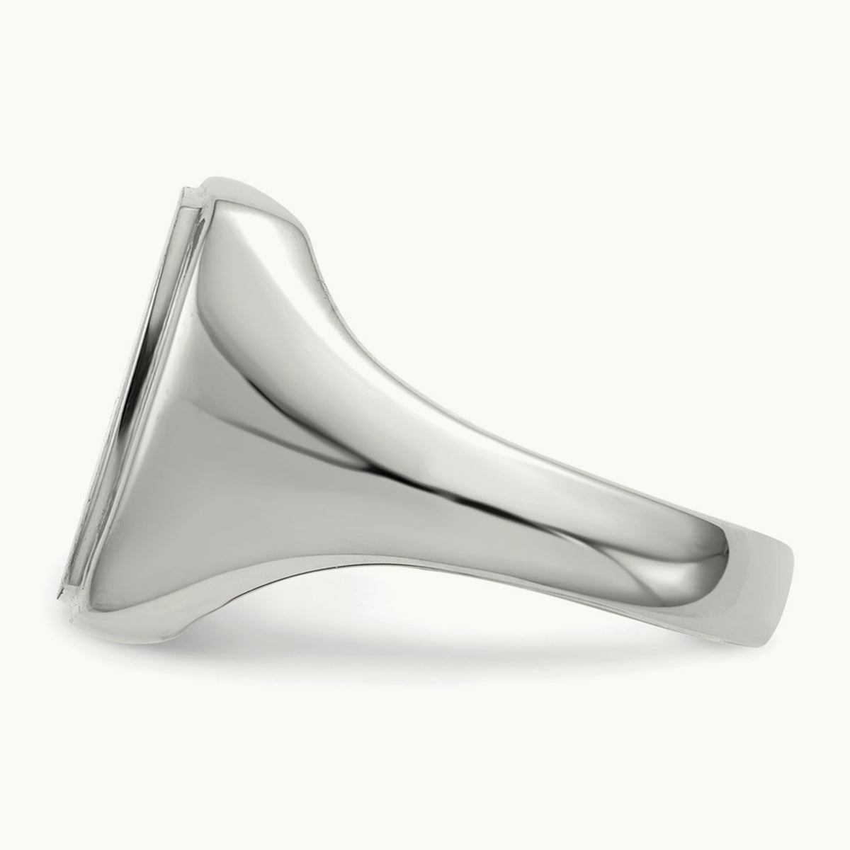 Open Back Mens Signet Ring — photo set