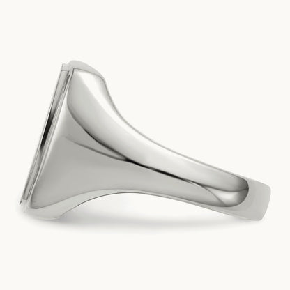 Open Back Mens Signet Ring — photo set