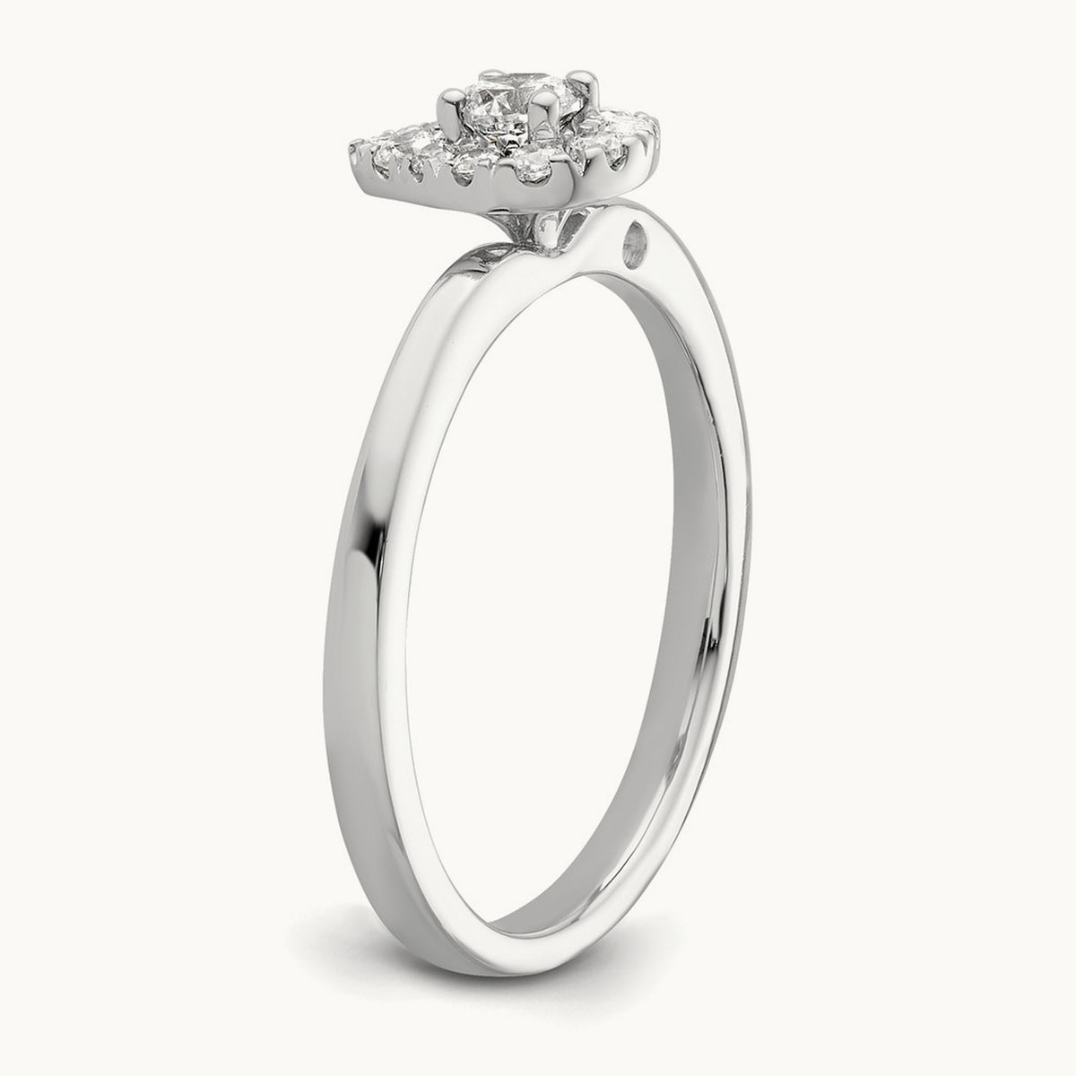 Petite Halo Engagement Ring, 0.25 ct tw Lab-Grown Diamond