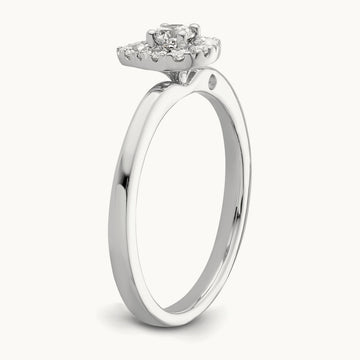 Petite Halo Engagement Ring, 0.25 ct tw Lab-Grown Diamond