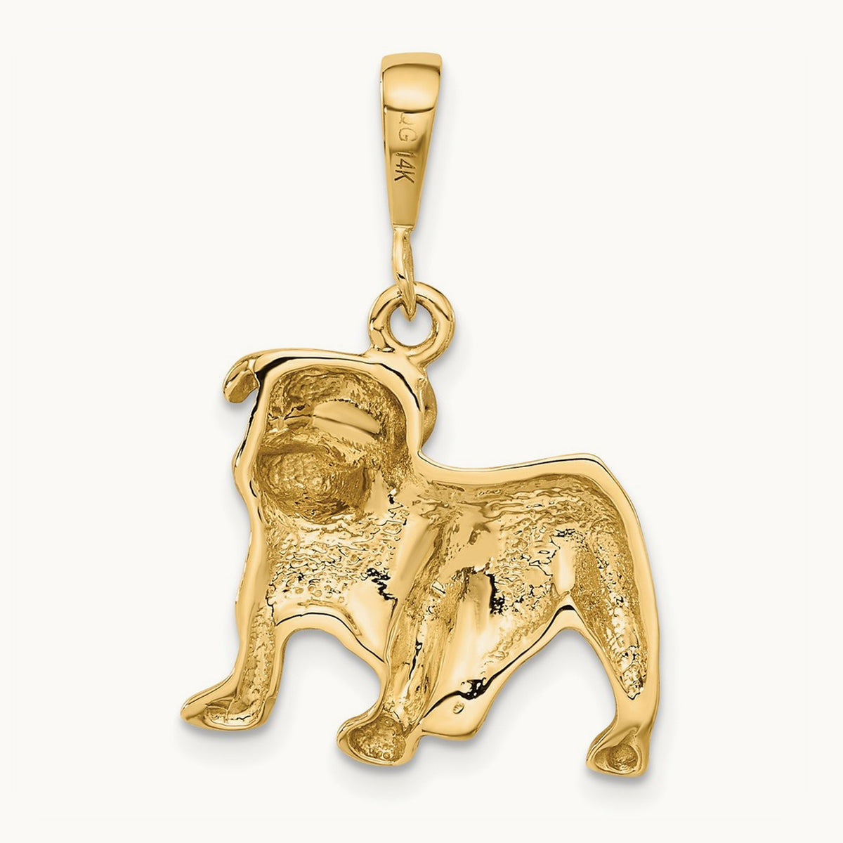Bulldog Pendant, 14K