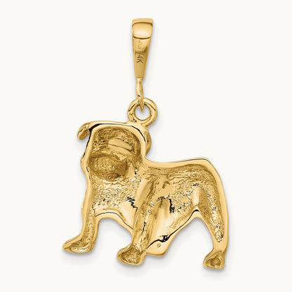 Bulldog Pendant, 14K