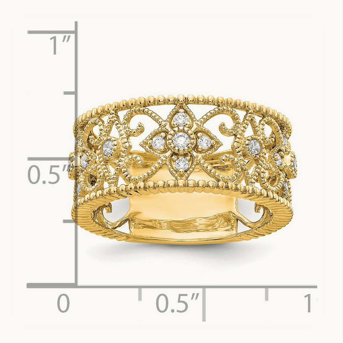 Fashion Band, 0.25 ct tw Lab-Grown Diamond — 14K Yellow Gold