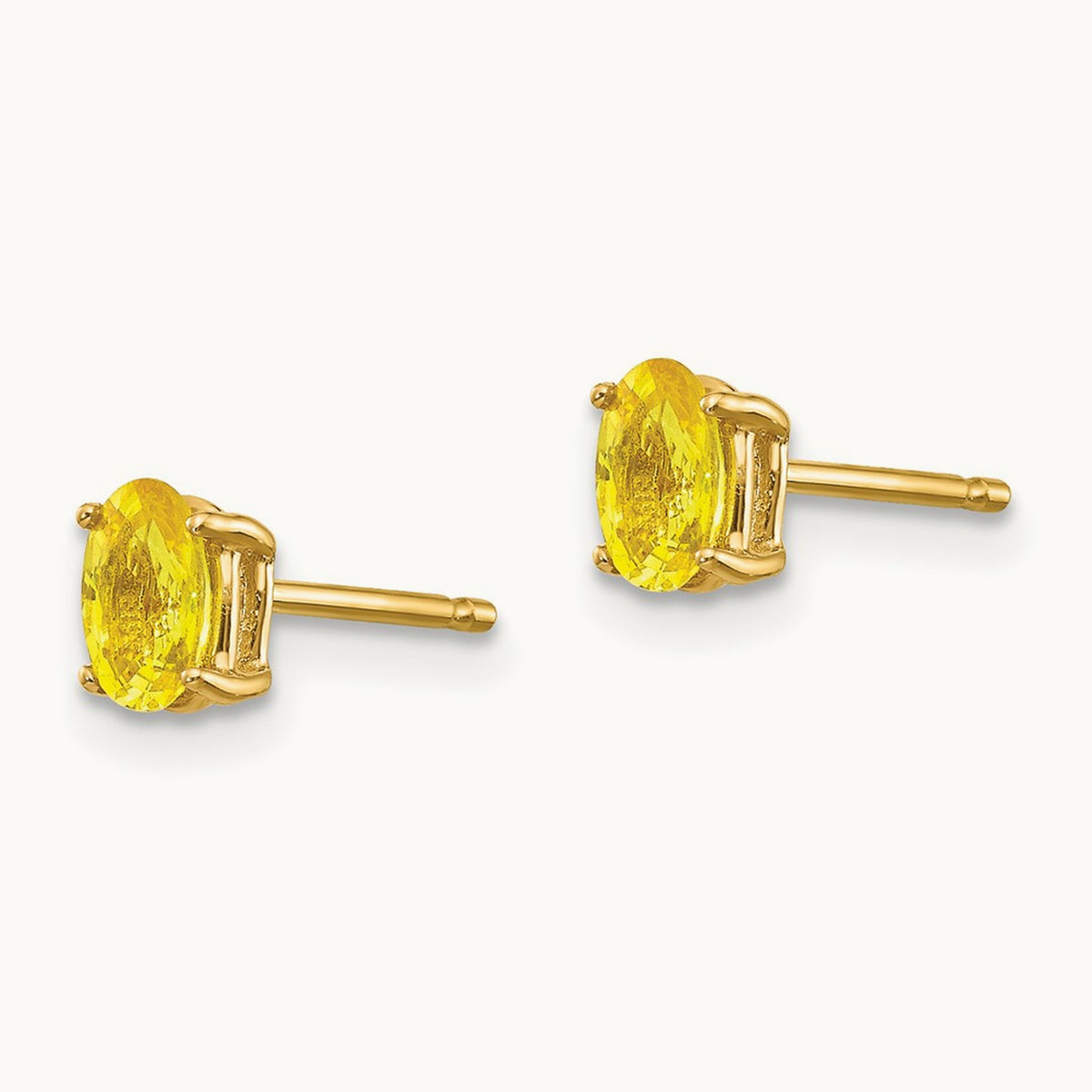 Sapphire Earrings, 14K Yellow