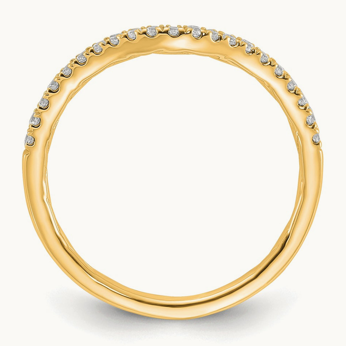 Contoured Wedding Band — 14K Yellow Gold, 7