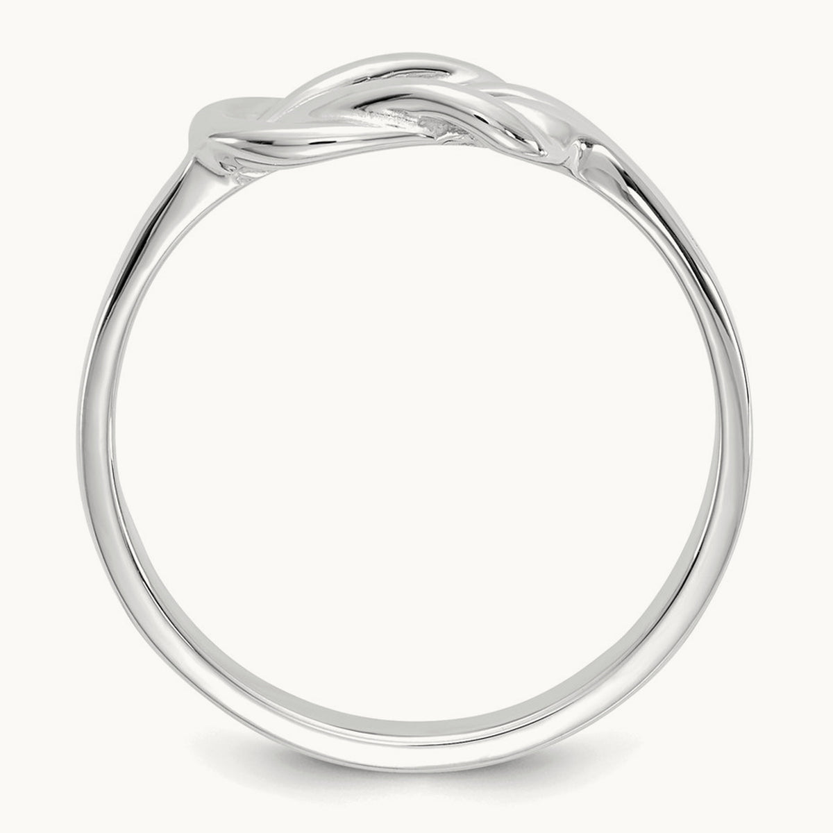 Freeform Knot Ring — 14K White Gold