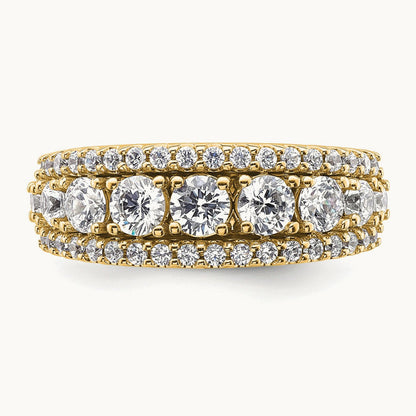 Fashion Band, 1.50 ct tw Lab-Grown Diamond — 14K Yellow Gold