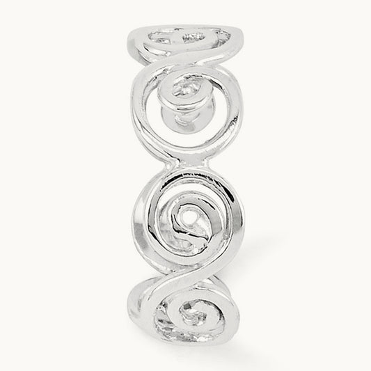 Swirl Toe Ring, 14K White Gold
