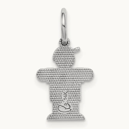 Mini Boy Hugs Charm — 14K White Gold