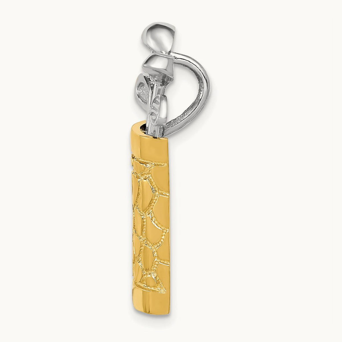 Golf Bag with Clubs Pendant, 14K Two-tone