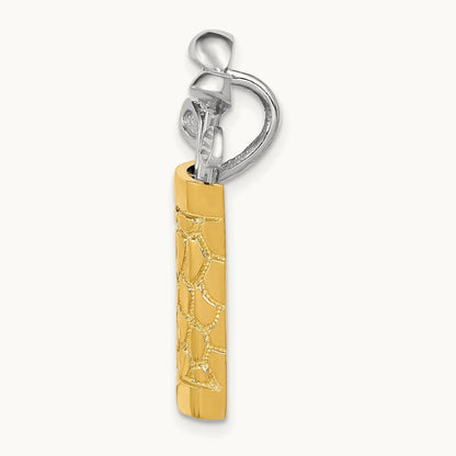 Golf Bag with Clubs Pendant, 14K Two-tone