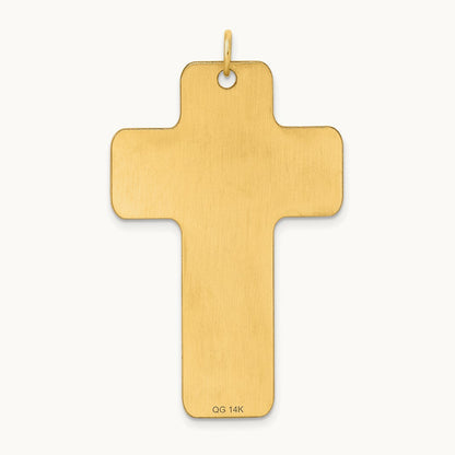 Polished Cross Charm, 14K
