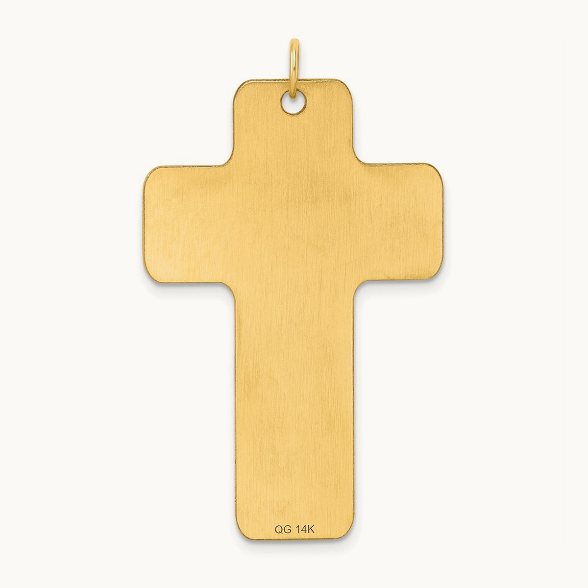 Polished Cross Charm, 14K