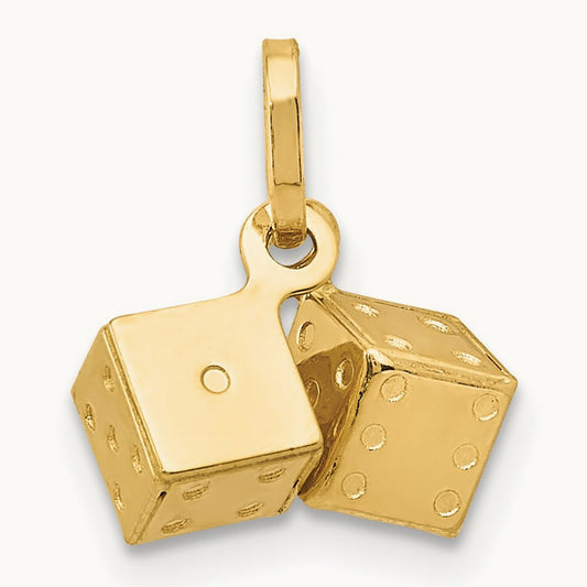 3D Dice Charm, 14K