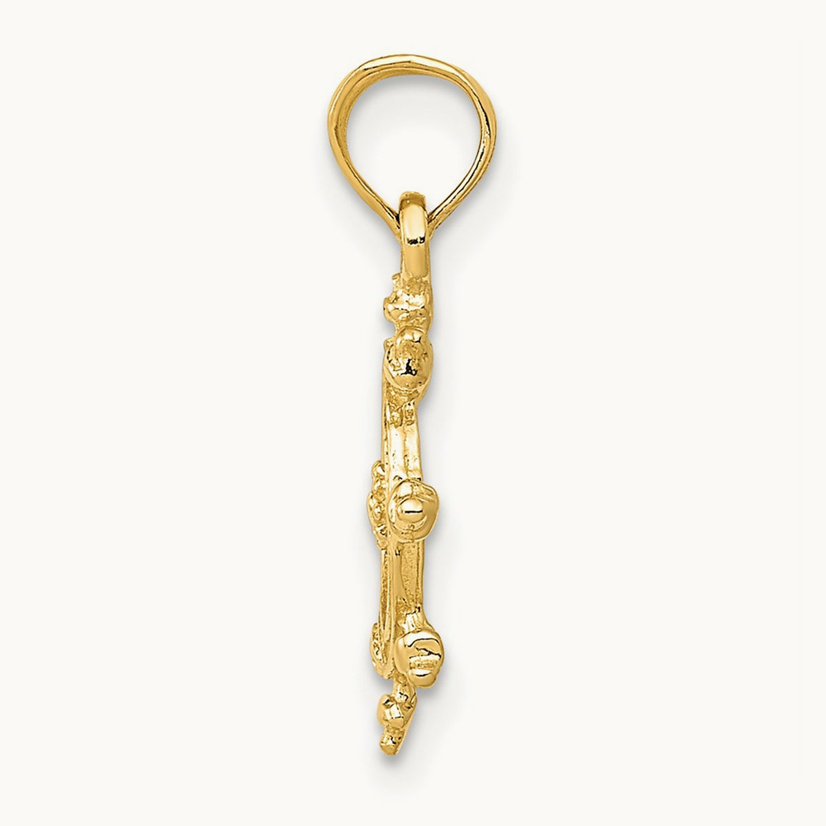 Ship Wheel Pendant — 14K Yellow Gold