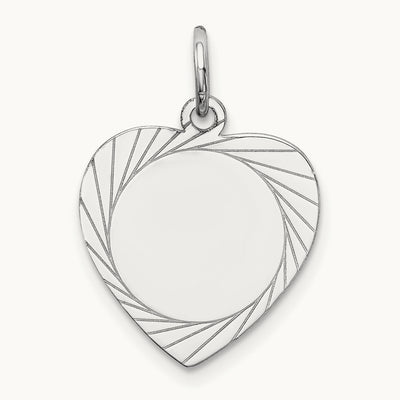 Etched Design .013 Gauge Engravable Heart Charm — photo set