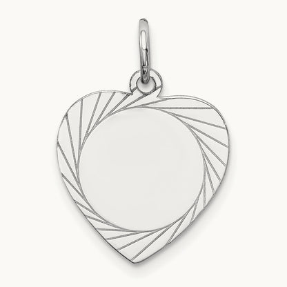 Etched Design .013 Gauge Engravable Heart Charm — photo set