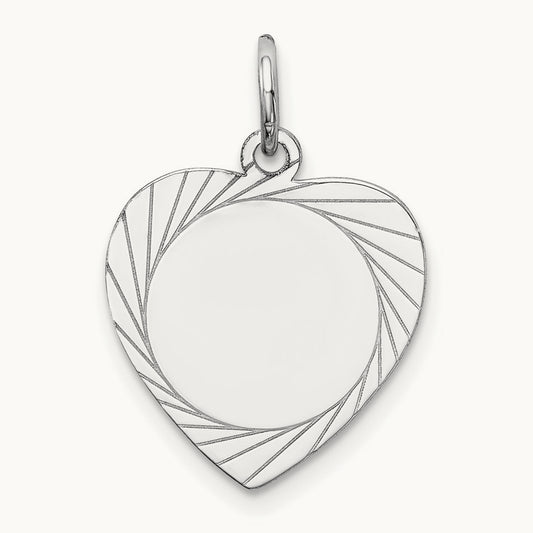 Etched Design .013 Gauge Engravable Heart Charm — photo set