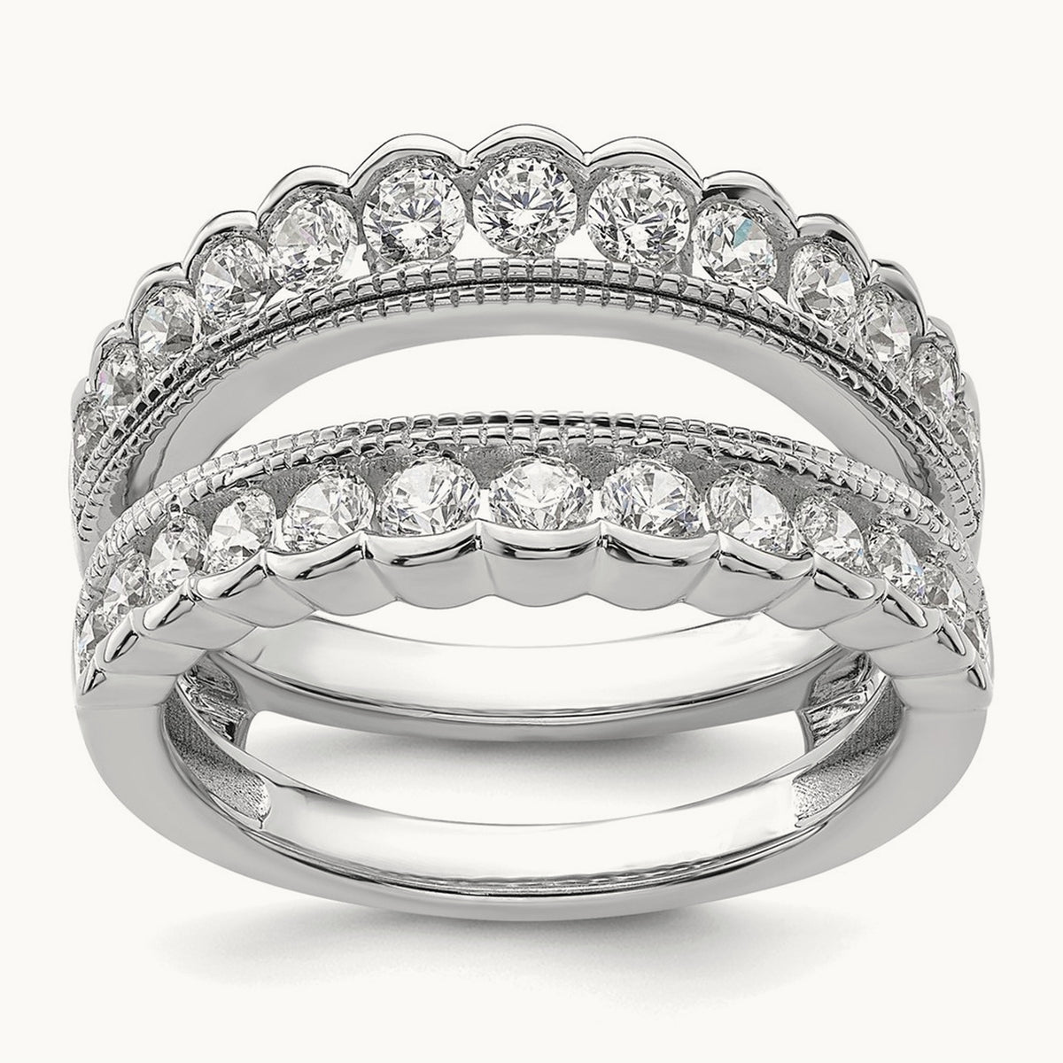 Ring Guard, 1.25 ct tw Lab-Grown Diamond — 14K White Gold