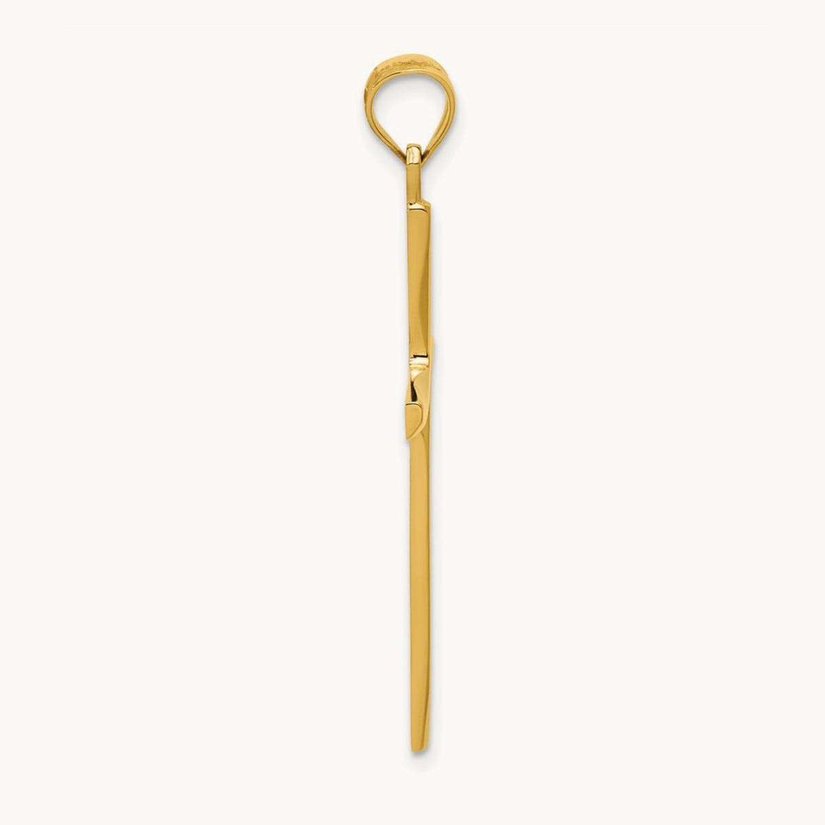Polished Cross Pendant, 14K